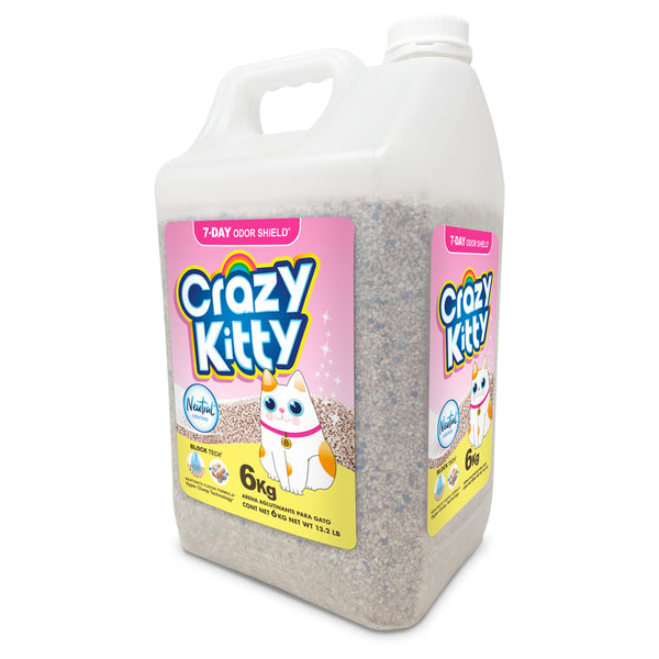CRAZY KITTY® ARENA SIN AROMA PARA GATO - 6 KILOS