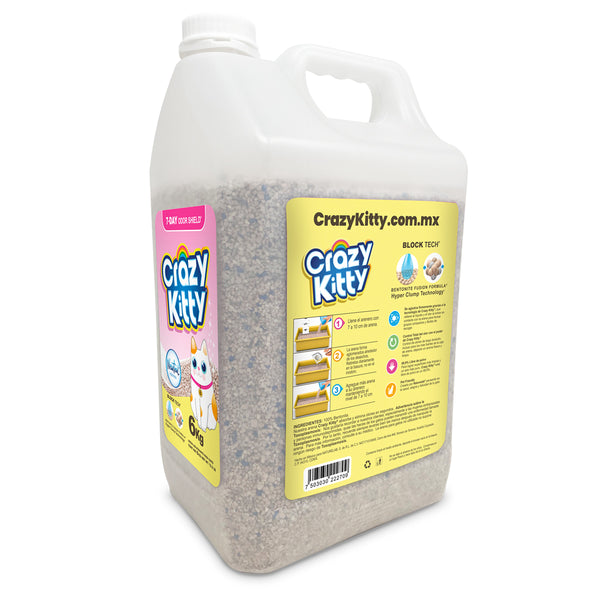 CRAZY KITTY® ARENA SIN AROMA PARA GATO - 6 KILOS